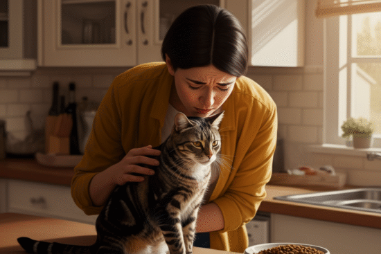 cat vomiting undigested food