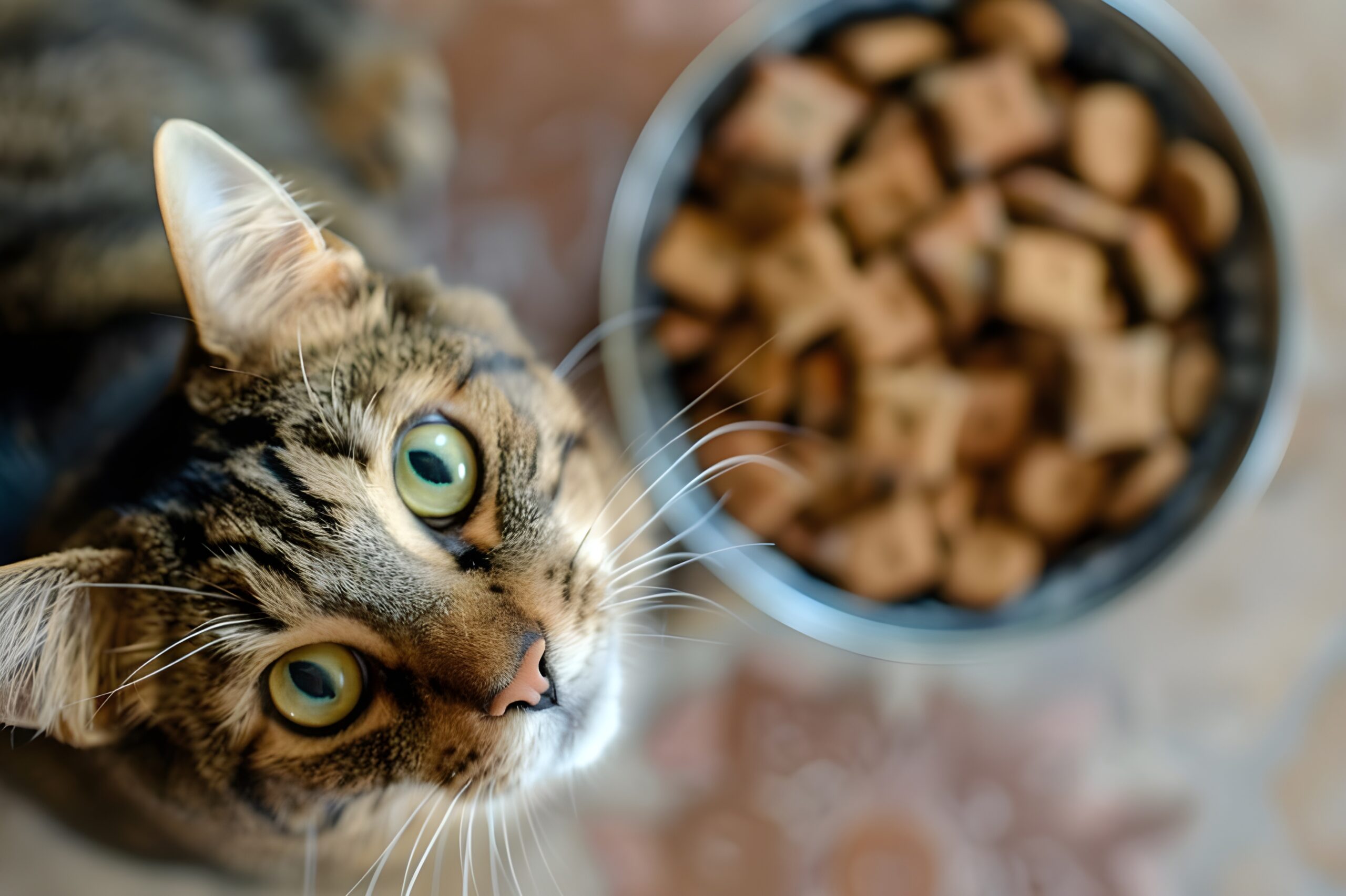 cats with wet food